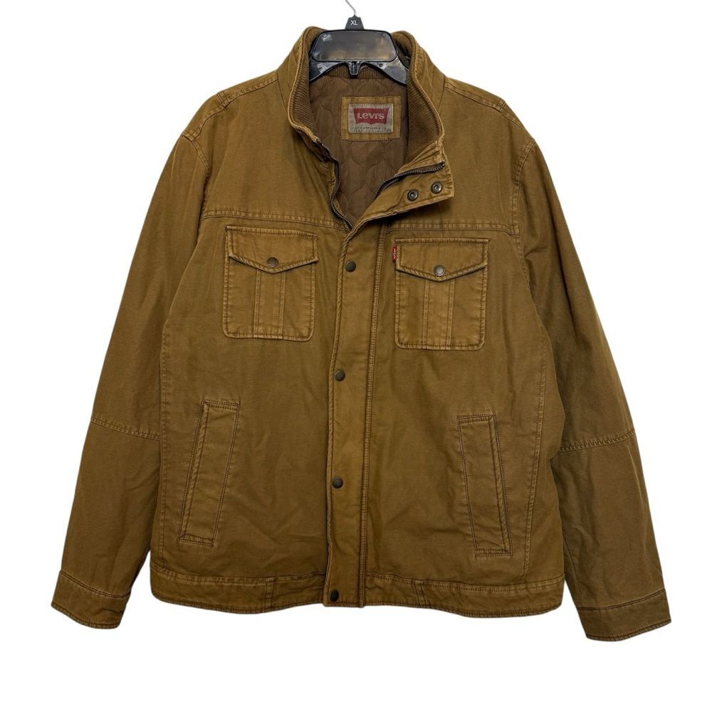 Levi’s Brown Canvas Chore Barn Jacket XL Quilted Lined Utility Workwear